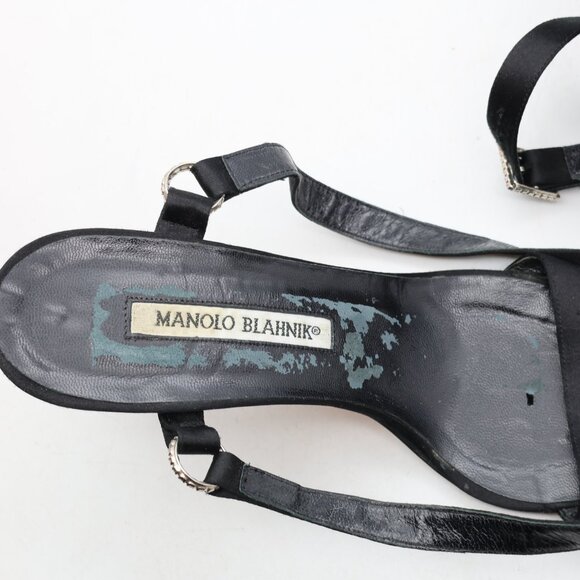 Manolo Blahnik Black Strappy Heels - Picture 10 of 10